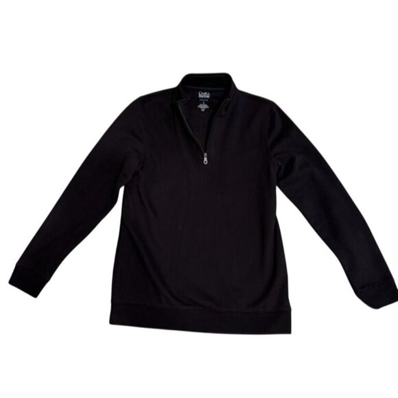 Men's Croft & Barrow Black Extra Soft Fleece Quarter Zip Top Size Small NWT - Picture 3 of 5